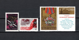 USSR Russia 1968 Space, Kosmos 186 And 188, Rockets, October Revolution 3 Stamps MNH - Rusia & URSS