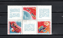 USSR Russia 1968 Space, Cosmonautic Day Block Of 6 MNH - Russia & USSR