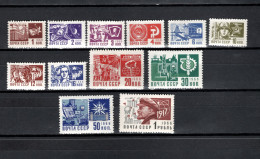 USSR Russia 1968 Space, Definitives Technology Set Of 12 MNH - Russia & URSS