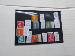 FRANCE UN LOT DE 8 TIMBRES DONT 7 " SEMEUSE " NEUF * COTE  139 € - Nuovi