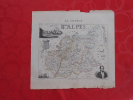 CARTE VUILLEMIN DEPARTEMENT DES BOUCHES DES BASSES-ALPES (04) - Cartes Géographiques