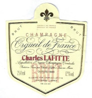 Etiquette Champagne Brut Orgueil De France Charles Lafitte  Tours Sur Marne Marne 51 - Champan