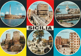 AD20 Sicilia - Messina Ragusa Siracusa Enna Catania Caltanissetta - Panorama Vedute Multipla / Non Viaggiata - Andere & Zonder Classificatie