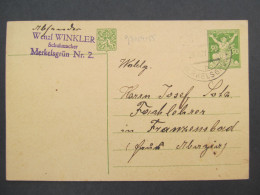 GANZSACHE Merklín U Karlových Var Merkelsgrün - Frant. Lázně W. Winkler // P8218 - Covers & Documents