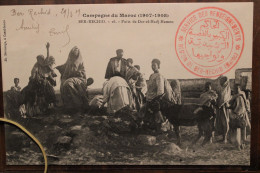 France 1909 Service Des Renseignements (cachet Rouge) Ber Rechid Campagne Du Maroc Franchise Militaire Cover FM - Cartas & Documentos