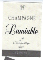 Etiquette Champagne Brut Grand Cru Lamiable   Tours Sur Marne Marne 51 - Champagne