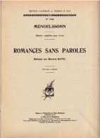 Mendelssohn. Romances Sans Paroles N°9348, 1915 - M-O