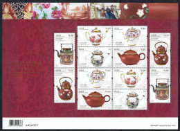 Hong Kong 2024 Museums Collection Tea Ware China & The World, Drink, Gastronomy, Full Sheet ,MS MNH (**) - Nuevos