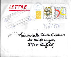 M116 - LETTRE DE HAYANGE CDIS DU 22/01/08 - RETOUR A L'ENVOYEUR - Storia Postale