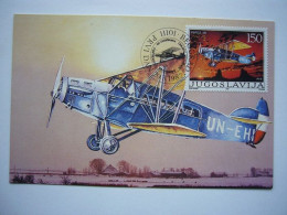 Avion / Airplane / JAT / Potez 29 / Fly Beograd - Zagreb / Feb 15,28 / Carte Maximum - 1919-1938: Interbellum