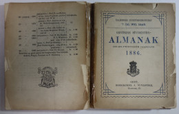 GENTSCHE STUDENTEN ALMANAK  1886  - MINDERE STAAT - 211 BLZ  -  16 X 12 CM  ZIE AFBEELDINGEN - Gent