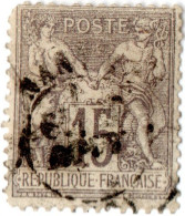 FRANCIA, FRANCE, TIPO I “SAGE”, 15 C., 1876, FRANCOBOLLI USATI Yt:FR 66, Mi:FR 61I, Scott:FR 69 - 1876-1878 Sage (Type I)