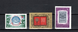 USSR Russia 1972 Space, Popov Museum, Stamp Exhibition, Savings Banks, 3 Stamps MNH - Russie & URSS