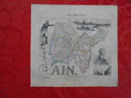 CARTE VUILLEMIN DEPARTEMENT DES BOUCHES DE L'AIN (01) - Cartes Géographiques