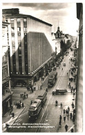 Aleksanterinkatu Vintage Trams, Cars Helsinki Finland 1937 Used Photo Postcard - Finnland