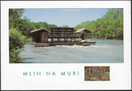 Slovenia-----River Mura(Verzej)(Ship Mill,Water Mill,Floating Mill)-----old Postcard - Molinos De Agua