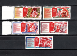 USSR Russia 1976 Space, Communist Party Set Of 5 MNH - Russia & USSR