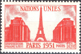 FRANCIA, FRANCE, NAZIONI UNITE, 18 Fr. 1951, FRANCOBOLLI NUOVI (MNH**) Yt:FR 911, Mi:FR 929, Scott:FR 671 - Neufs