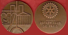 ** MEDAILLE  ROTARY  CLUB  De  PARIS  1980  +  BOUTON  ROTARY  INTERNATIONAL ** - Otros & Sin Clasificación