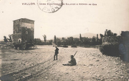 ARDECHE  VALLON USINE ELECTRIQUE DE SALAVAS Et ROCHER DE GOS Carte Photo - Vallon Pont D'Arc