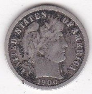 Etats-Unis. One Dime 1900 , Barber, En Argent - 1892-1916: Barber