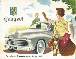 PEUGEOT 203 Triptyque Publicitaire De 1953 - Cars