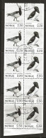 Norge Norway 1983  Birds, Barnacle Goose, Little Auk.  Mi 883-884 Pane With Five Pairs   Cancelled(o) - Gebruikt