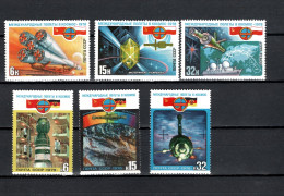 USSR Russia 1978 Space, Interkosmos Program 6 Stamps MNH - Russia & USSR