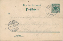 GERMANY. POSTAL STATIONERY TO FREIBURG. 1898 - Cartoline