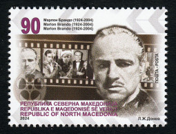 North Macedonia 2024 Marlon Brando Actor Film Cinema Movie America MNH - Macedonia Del Norte