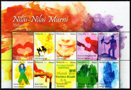 Malaysia - 2011 - Social Virtues - Mint Stamp Set (se-tenant Pane) - Malesia (1964-...)