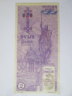 Croatia 2 Banice 1990 UNC Propolsal/probe Banknote See Pictures - Kroatien