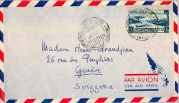 1953 SOMALIA ITALIANA , MOGADISCIO - GINEBRA , CORREO AÉREO , SOBRE CIRCULADO - Somalie