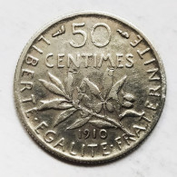 France - 50 Centimes Argent 1910 - 50 Centimes