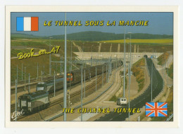 {91776} 62 Pas De Calais Eurotunnel à Sangatte , Le Terminal Français ; Le Tunnel Sous La Manche ; Train - Sangatte