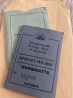 EB52 - Depositor’s Pass Book - Commonwealt Savings Bank Of Australia -  Wangaratta Victoria - Années 50 - Australie