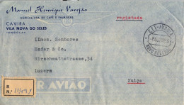 1956 ANGOLA PORTUGUESA , NOVO REDONDO - LUZERN , SOBRE CERTIFICADO - Angola