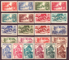 Guinea 1938 Y.T.125/146 */MH VF/F - Neufs