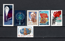 USSR Russia 1983 Space, Stratosphere Ballon, Radio Amateurs, Musa Al-Chwarizmi, October Revolution 6 Stamps MNH - Rusland En USSR