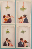 Illustrateur Italien L. BOMPARD - Série Complète N° 568 - Couple - Gui - Art-déco - Superbe état - Bompard, S.