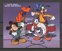 Disney Antigua & Barbuda 1997 Mickey, Goofy, Donalnd And Pluto MS MNH - Disney