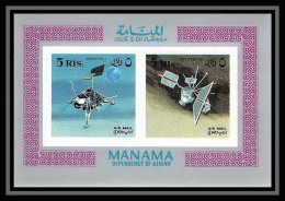 696 Manama MNH ** Mi Bloc N° 8 A Probes Satellites Espace Space Research Explorer Surveyor - Asie