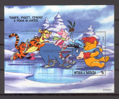 Disney Antigua & Barbuda 1998 Tigger,Piglet, Eeyore And Pooh In Winter MS MNH - Disney