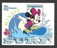 Disney Antigua & Barbuda 1999 70th Anniversary - Minnie MS MNH - Disney