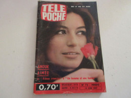 TELE POCHE 075 14.06.1967 Anouk AIMEE Elvire POPESCO Mireille MATHIEU EXODUS - Fernsehen