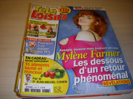 TELE LOISIRS 1438 09.2013 Mylene FARMER Edith PIAF Dany BOON BONES FALCO - Televisión