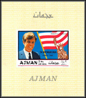 Ajman - 2541b N°143 B Overprint In Memoriam Deluxe Miniature Sheets Blocs Non Dentelé Imperf ** MNH Kennedy Cote 20 - Adschman