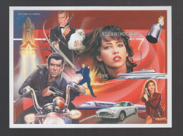 James Bond Piere Brosman Sean Connery Sophie Marceau Block MNH 1999 Madagaska - Kino