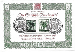 Reich 1938 Stamp Exhibition Cancel - Brieven En Documenten