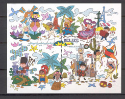 Disney Belize 1985 Christmas - It's A Small World MS MNH - Disney